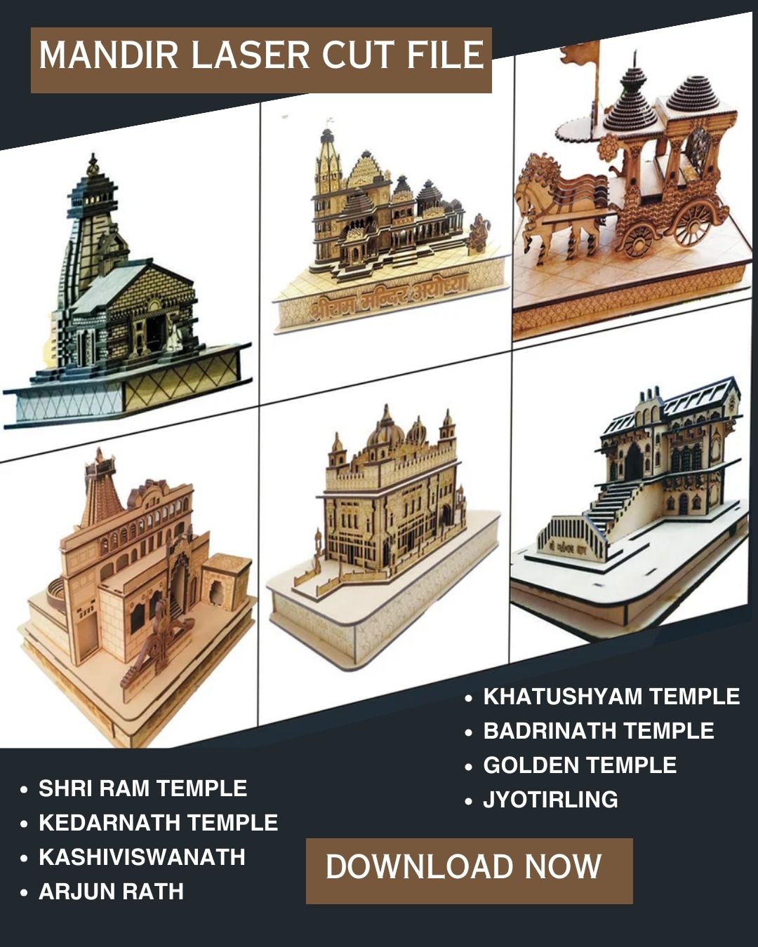 mandir laser cut file