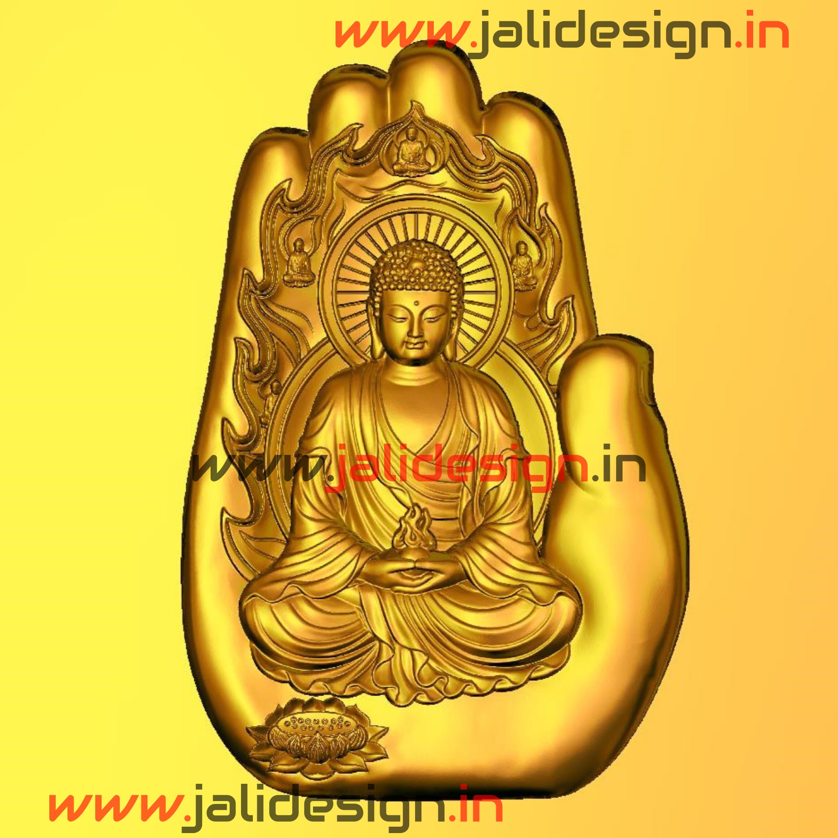 Buddha in hand cnc design (1)