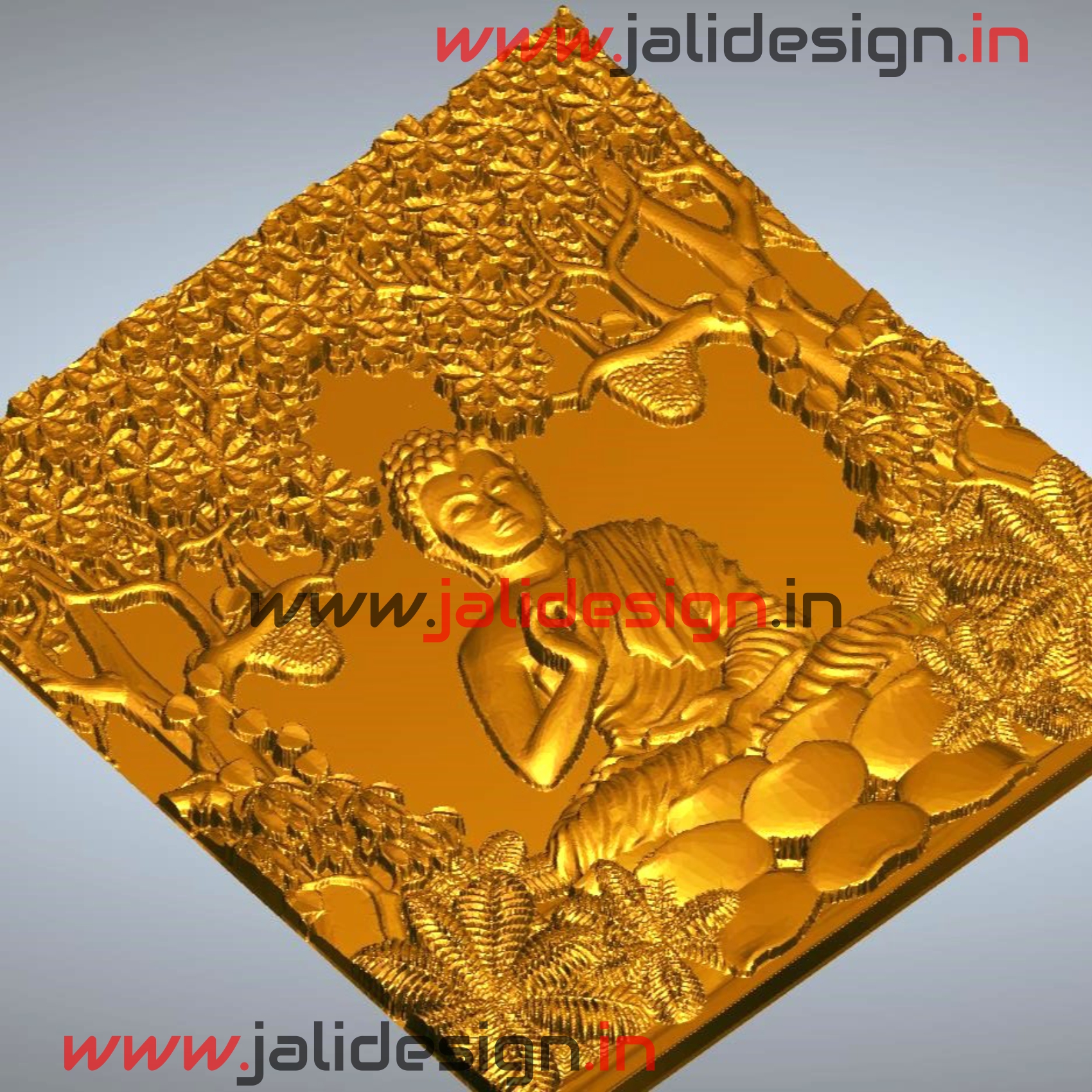 Buddha 3D CNC Design – Jali Design