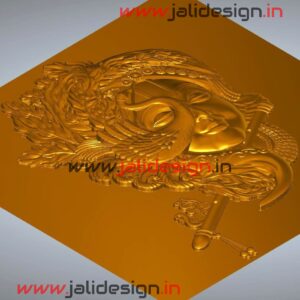 Krishna Face 3d CNC Design