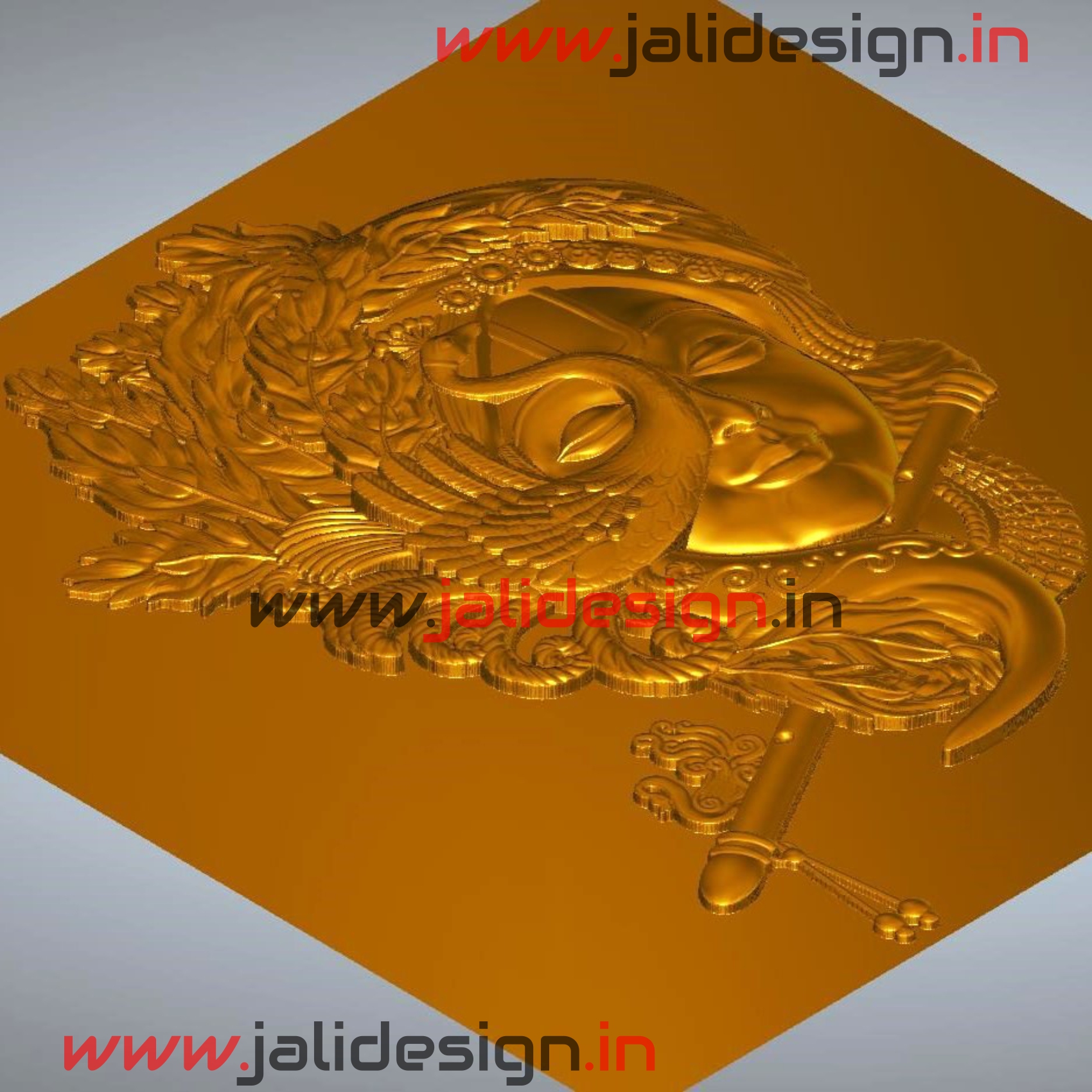 Krishna Face 3d CNC Design – Jali Design