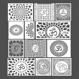 Mandir CNC Design 2D Vector DXF CDR Download Different Om Design