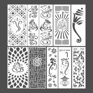 Mandir CNC Design 2D Vector DXF CDR Download Pack Of 10 Ganesh Ji