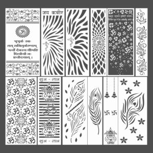 Mandir CNC Design 2D Vector DXF CDR Download Pack Of 12