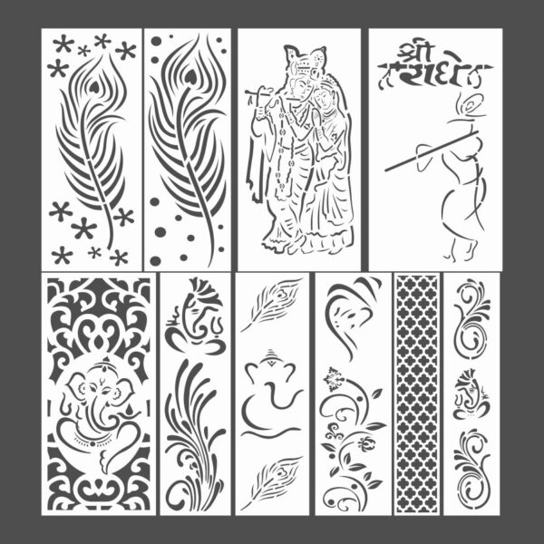 Mandir CNC Design 2D Vector DXF CDR Download Pack Of 9