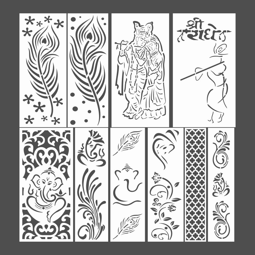 Mandir CNC Design 2D Vector DXF CDR Download Pack Of 9