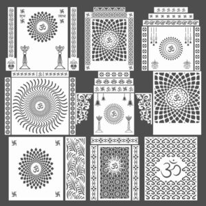 Mandir CNC Design 2D Vector DXF CDR Download Pack Of 10