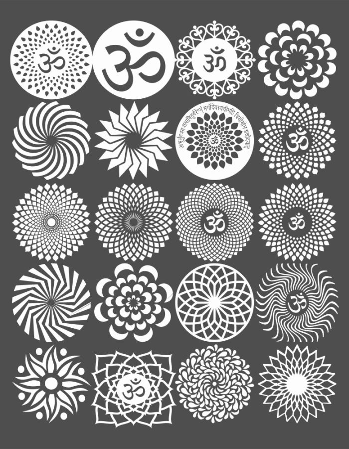 Mandir CNC Design 2D Vector DXF CDR Download Different Circle Elements 