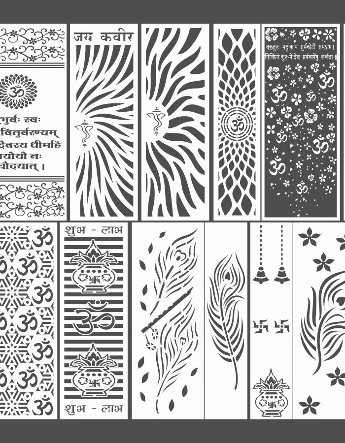 Mandir CNC Design 2D Vector DXF CDR Download Pack Of 12